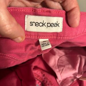 Sneak Peek Pink flare jeans